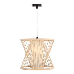 ST LUCE SL6241.503.01 Светильник подвесной Древесный/Белый E27 1*40W SL6241.503.01 - фото 100926