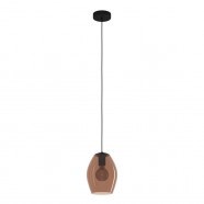 Eglo 390159 Подвесной светильник HL/1 E27 black/brown-transp.'ESTANYS 1 390159 - фото 101218