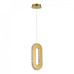 ST LUCE SL6506.203.01 Светильник подвесной Золотистый/Золотистый, Прозрачный LED 1*9W 3000K SL6506.203.01 - фото 101433