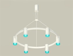 Ambrella Комплект подвесного светильника с композитным хрусталем XB9021202/6 SWH/BL белый песок/голубой MR16 GU5.3 (С9021, N6153) XB9021202 - фото 101544