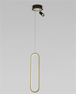 Eurosvet 90269/1 Подвесной светодиодный светильник черный/золото a060633 - фото 101943