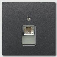 Накладка 1-ой наклонной ТЛФ/комп розетки Jung LS Anthrazit Антрацит al2969-1uaan - фото 10233