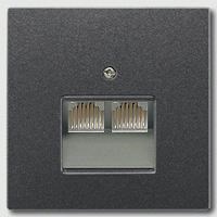 Накладка 2-ой наклонной ТЛФ/комп розетки Jung LS Anthrazit Антрацит al2969-2uaan - фото 10234