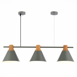 Evoluce SLE125113-03 Светильник подвесной Серый/Серый, Светлое дерево E14 3*40W SLE125113-03 - фото 102806