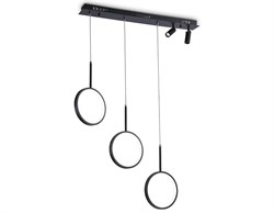 Ambrella Светильник светодиодный подвесной с пультом FL5278/3+2 BK черный 59W 3000K/4200K/6400K+4200K 800*20*1200 (ПДУ ИК) FL5278 - фото 102908