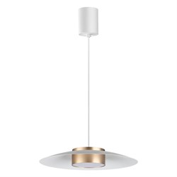 Novotech 358895 OVER NT22 белый/золото Светильник накладной светодиодный, провод 2м IP20 LED 4000К 18W 220-240V PILZ 358895 - фото 103560