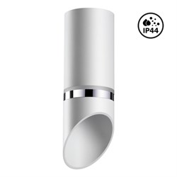 Novotech 370904 OVER NT22 белый/хром Светильник накладной влагозащищенный IP44 GU10 9W 220V DELTA 370904 - фото 103725