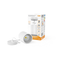 Gauss LED светильник накладной (подвесной) HD039 12W (белый/белый) 3000K 79*100мм 1/20 HD039 - фото 103796