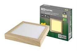 TDM Светильник накладной светодиодный квадрат "Даунлайт" СПО (сосна) 18 Вт 225*225*32 мм 3000К SQ0329-0421 - фото 104035