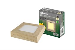 TDM Светильник накладной светодиодный квадрат "Даунлайт" СПО (сосна) 6 Вт 120*120*32 мм 3000К SQ0329-0418 - фото 104047