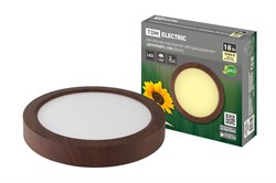 TDM Светильник накладной светодиодный круг "Даунлайт" СПО (венге) 18 Вт 225*32 мм 3000К SQ0329-0416 - фото 104064