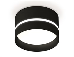 Ambrella Комплект накладного светильника с акрилом XS8102020 SBK/FR черный песок/белый матовый GX53 (C8102, N8462) XS8102020 - фото 104361