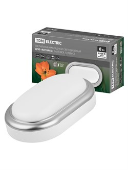 TDM Светильник накладной LED ДПО "Антарес" 8Вт 6500К овал 168*100*58 мм мат.серебро IP54 SQ0354-0025 - фото 104850