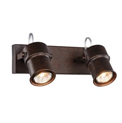 Favourite Arcu Светильник настенный металл коричневого цвета с эффектом ржавчины 2*GU10LED*5W 2025-2W - фото 105072