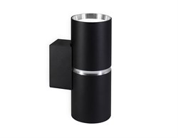 Ambrella Настенный светильник со сменной лампой GU10 FW2477/2 BK/CH черный/хром GU10/2 max 12W 145*55*80 FW2477 - фото 105775