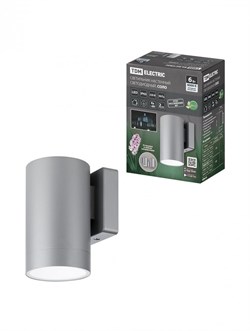 TDM Светильник настенный LED, Соло, 6 Вт, 4000 К, H160 мм, алюм./сер., IP65 SQ0345-1092 - фото 105947