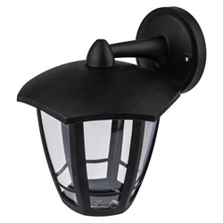 Садово-парковый светильник ЭРА ДБУ 07-8-006 Дели 3 черный 6 гранный настенный IP44 светодиодный 8Вт 3000K Б0064274 - фото 106691