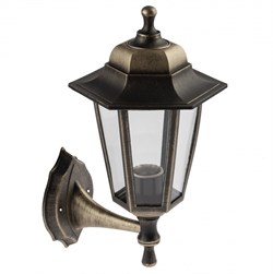 ЭРА НБУ 06-60-001 Светильник садово-парковый, Леда1" настенный шестигранный под бронзу" Б0048115 - фото 107360