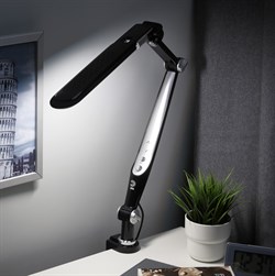 ЭРА Настольный светильник NLED-496-12W-BK светодиодный на струбцине черный Б0052767 - фото 108104