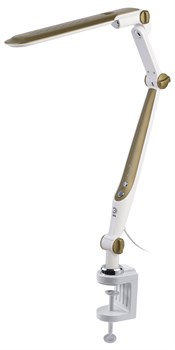 ЭРА Настольный светильник NLED-496-12W-G светодиодный на струбцине золото Б0052769 - фото 108108