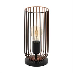 Eglo 49646 Настольная лампа ROCCAMENA, 1х60W (E27), ?130, H310, сталь, черный, медь 49646 - фото 108159