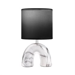 Светильник декоративный настольный Форте, основание дуга под белый мрамор, черный абажур, цоколь Е27, 60Вт REXANT 603-1023 - фото 108193