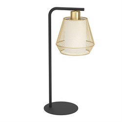 Eglo 900898 Настольная лампа CIUDADELA, 1X40W (E27), H500, сталь, черный / сталь, текстиль, матовая латун 900898 - фото 108222