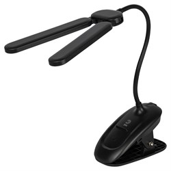 ЭРА Настольный светильник ЭРА NLED-512-6W-BK светодиодный аккумуляторный на прищепке черный Б0057208 - фото 108306