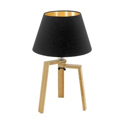 Eglo 97515 Настольная лампа CHIETINO, 1х60W (E27), 260, H440, дерево, cталь, натуральный, черный 97515 - фото 108653