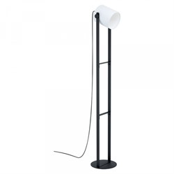 Eglo 43429 Торшер HORNWOOD 1 с ножн. выкл., 1х28W (E27), L215, H1395, осн.230, сталь, дерево, черный 43429 - фото 109357