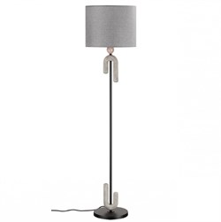 Odeon Light 5410/1FA MODERN ODL_EX24 73 черный матов./бежевый/серый/металл/полирезин/ткань Торшер E27 1*60W BAGEL 5410/1FA - фото 109367