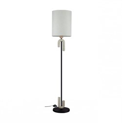 Odeon Light 5410/1F MODERN ODL_EX23 31 черный матов./бежевый/серый металл/полирезин/ткань Торшер E27 1*60W BAGEL 5410/1F - фото 109373