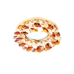 Gauss Светильник Brilliance Gu5.3 1/30 кристалл/янтарь/золото CR043 - фото 109688