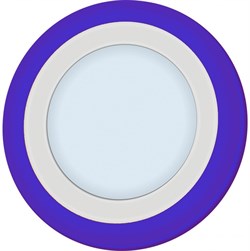 Italmac Piatto LED R 12+6 6000K BLUE Светодиодный светильник 18Вт 6000K световой поток 1020Лм размеры 195*25мм врезное отверстие 155мм подсветка синяя Piatto LED R 12+6 6000K BLUE - фото 109710