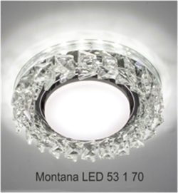 Italmac Bohemia led 53 1 70 Прозрачный Светильник декоративный из огранненого стекла со светодиодной подсветкой, GX53 Bohemia led 53 1 70 - фото 109817