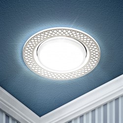 ЭРА KL79 WH/CH Белый/хром Светильник под лампу Gx53 круглый,220V,13W Б0037366 - фото 109943