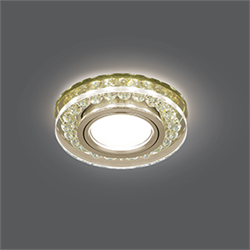 Gauss Светильник Backlight Gu5.3 LED 2700K 1/40 круг, шампань/кристалл/хром BL048 - фото 110173