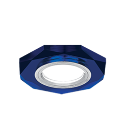 Gauss Светильник Mirror Gu5.3 1/50 восемь гран. кристал синий/хром RR015 - фото 110217