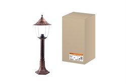 TDM Светильник Прага Эл-11-73-075М 60 Вт Е27 напольный на стойке h-0.75 м медь, прозрачный плафон SQ0330-0536 - фото 110262