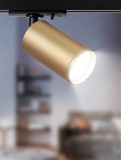 ЭРА Трековый светильник однофазный TR39-GU10 MG MR16 Золото Б0053312 - фото 111324