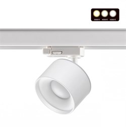 Novotech 358976 PORT NT22 белый Трехфазный трековый светильник с переключ. цв. температуры IP20 LED 3000К\4000К\6000К 12W вниз + 3W вверх 110-265V GIR 358976 - фото 111909