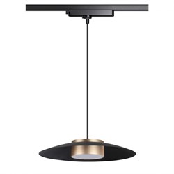 Novotech 358592 PORT NT21 000 черный/золото Однофазный трековый светодиодный светильник, провод 1м IP20 LED 4000K 18W 220-240V PILZ 358592 - фото 111953