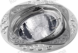 Comtech Lian Светильник галогеновый встраив. круглый литье HR51 1x50W GU5.3 мат.хром/хром/мат.хром CH930711 - фото 112785