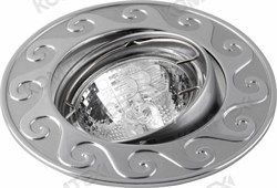 Comtech Ellada Светильник галогеновый встраиваемый круг. литье HR51 1x50W GU5.3 мат.хром/хром/мат.хр CH9200226 - фото 113018