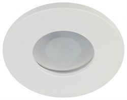 ЭРА Встраиваемый светильник влагозащищенный WR3 WH MR16/GU5.3, IP44, белый Б0054368 - фото 113045