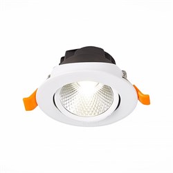 ST Luce ST211.548.06.24 Светильник встраиваемый Белый LED 1*6W 4000K 480Lm Ra80 24° IP20 D86xH50 220-240V ST211.548.06.24 - фото 113053