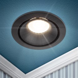 ЭРА Встраиваемый светильник алюминиевый ЭРА KL100 BK MR16 GU5.3 черный Б0055585 - фото 113355