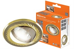 TDM Светильник встраиваемый поворотный СВ 02-02 MR16 50Вт G5.3 матовый никель/золото SQ0359-0004 - фото 113358