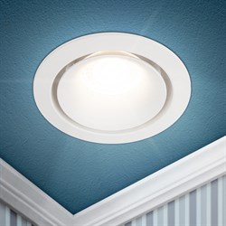 ЭРА Встраиваемый светильник алюминиевый KL100 WH MR16 GU5.3 белый Б0055584 - фото 113377