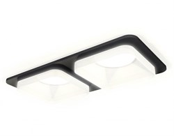 Ambrella Комплект встраиваемого светильника с акрилом XC7906013 SBK/FR черный песок/белый матовый MR16 GU5.3 (C7906, N7755) XC7906013 - фото 113451